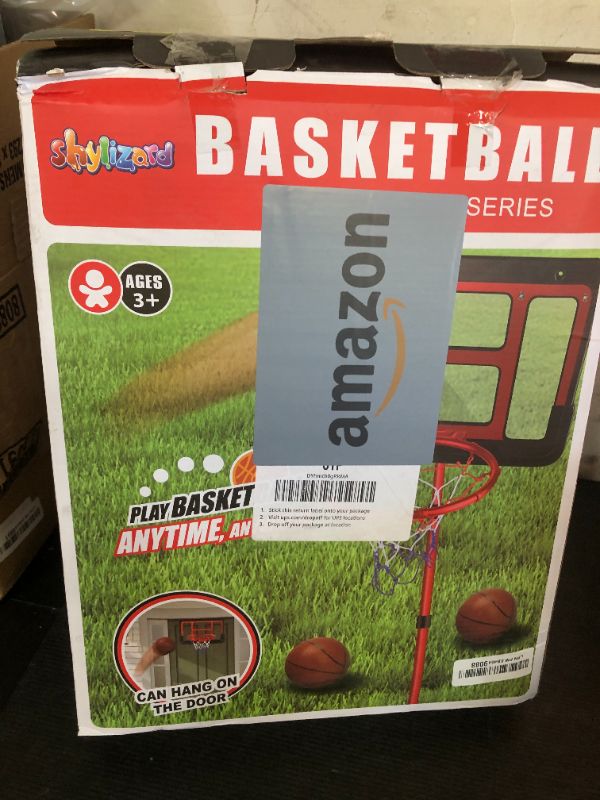 Photo 1 of ShyLizard Boys Toy Gifts for 3 4 5 6 7 8 Years Old, Kids Basketball Hoop Adjustable Height 3.5FT-6.2FT, Mini Basketball Hoop for Kid Boys, Basketball Goal Toys Outdoor Indoor Game Gifts for Boys