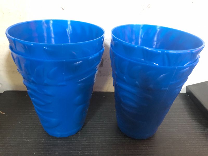Photo 1 of Domensi  4pcs Tiki Plastic Cups 10oz Hawaiian Cups Hard Plastic Material Tiki Statue Drinking Cup for Summer Luau Party Drinkware Supplies