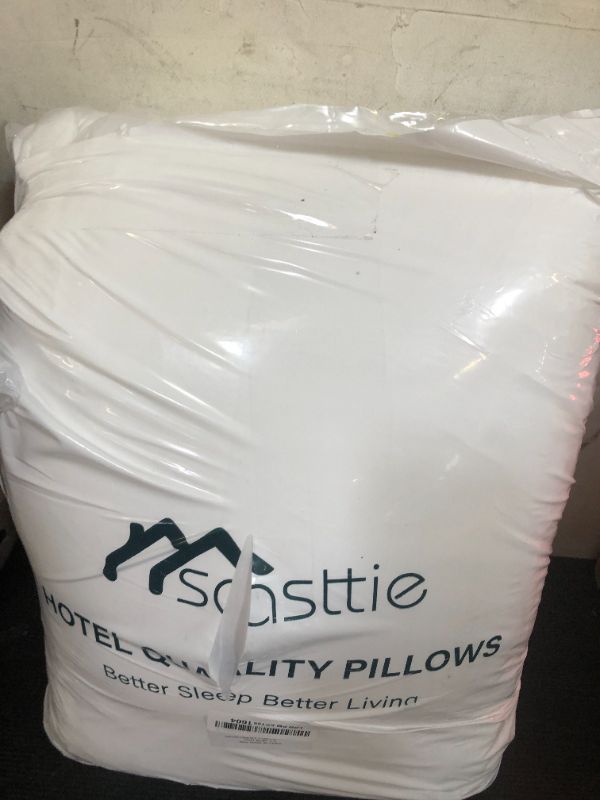 Photo 1 of Sasttie King Size Pillows Set of 4, Hotel Collection Bed Pillows for Side, Back, and Stomach Sleepers - Down Alternative Plump Filling - White, 4 Pack, King