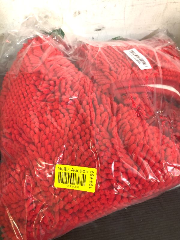 Photo 1 of  Bath Rug Mat Soft Absorbent Red