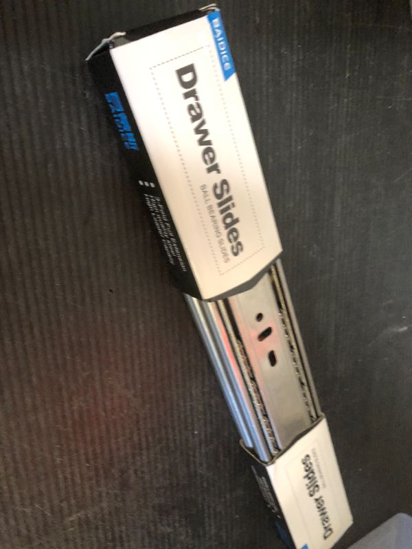 Photo 1 of BAIDICE 1Pair 12in Stainless Steel Full Extension Ball Bearing Drawer Slides 