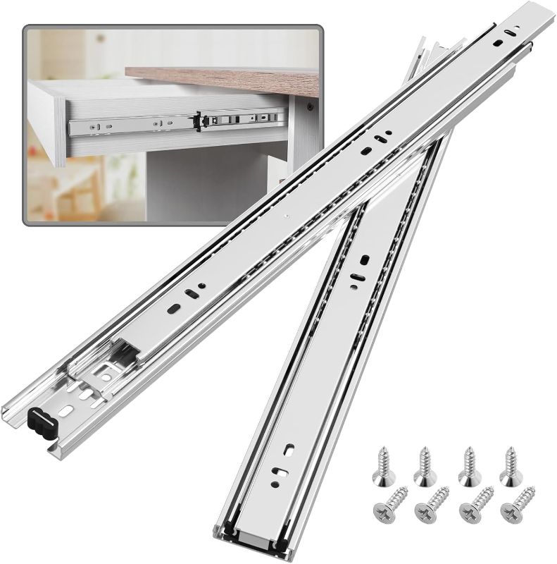 Photo 1 of BAIDICE 1Pair 12in Stainless Steel Full Extension Ball Bearing Drawer Slides