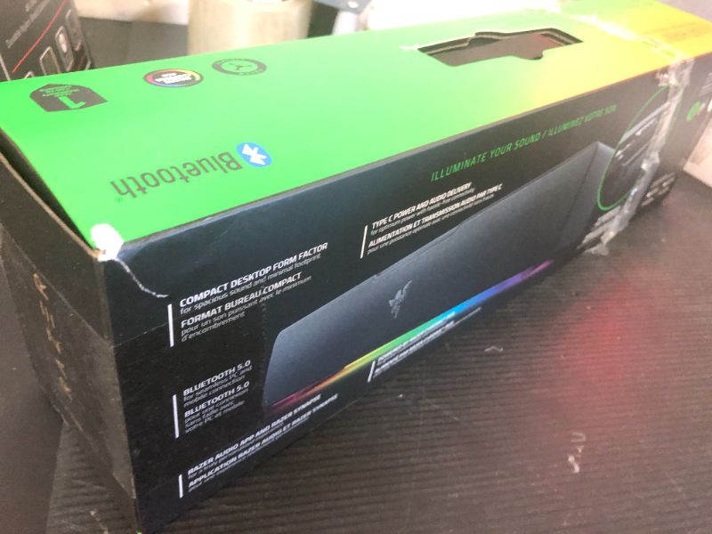 Photo 1 of Razer Leviathan V2 X PC Soundbar with Full-Range Drivers - Compact Design - Chroma RGB - USB Type C Power and Audio Delivery - Bluetooth 5.0 - for PC, Laptop, Smartphones, Tablets & Nintendo Switch