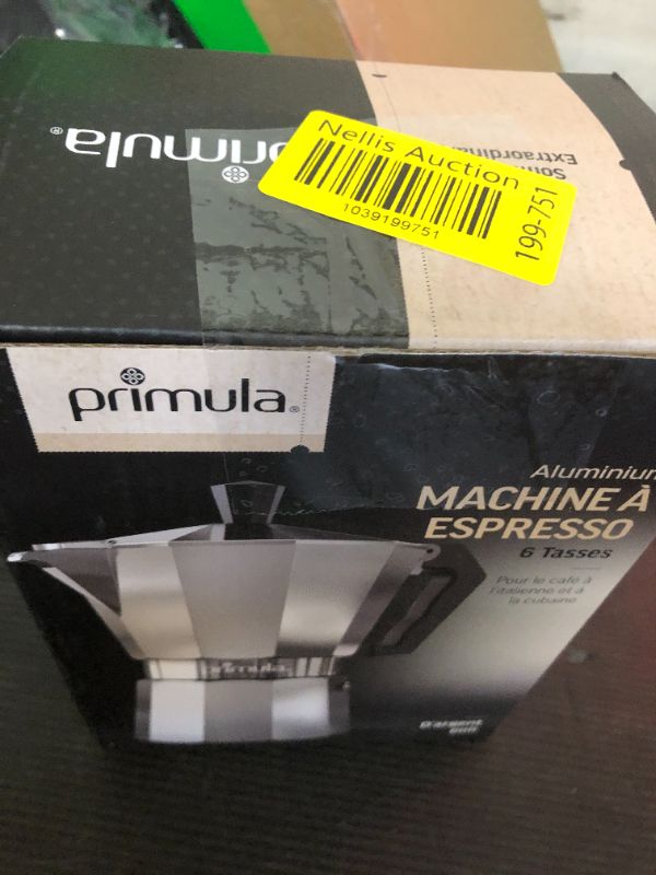 Photo 1 of Primula Classic Stovetop Espresso and Coffee Maker, Moka Pot for Italian and Cuban Café Brewing, Greca Coffee Maker, Cafeteras, 6 Espresso Cups, Silver