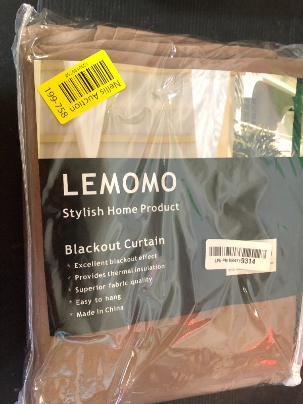 Photo 1 of LEMOMO Cappuccino Blackout Curtains 52 x 63 Inch Length/Set of 2 Curtain Panels/Thermal Insulated Room Darkening Blackout Curtains for Bedroom