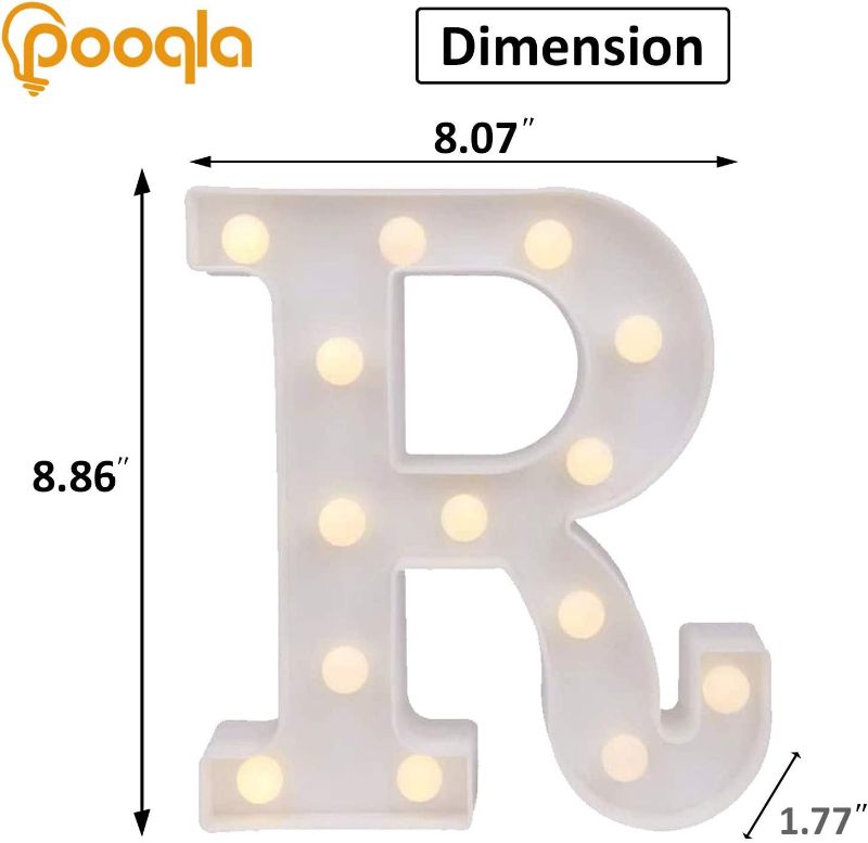 Photo 1 of  LED Marquee Letter Lights Sign, Light Up Decoration R
