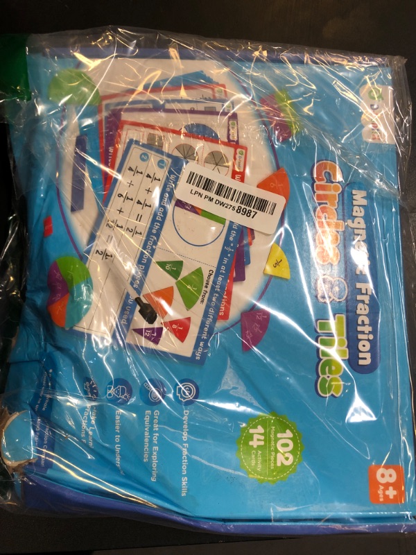 Photo 1 of D-FantiX Magnetic Fraction Tiles & Fraction Circles Activity Set, Math Manipulatives for Elementary School, Fraction Manipulatives Montessori Learning Toys for Kids Students Homeschool Supplies