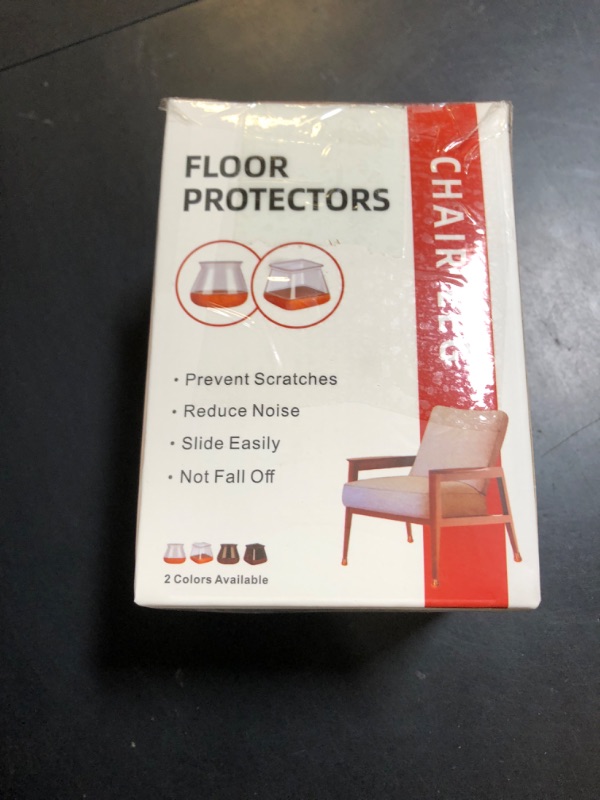 Photo 1 of 16 Pack Chair Leg Floor Protectors Chair Leg Protectors for Hardwood Floors Felt Silicone Caps Strengthen Bottom Protection Non Slip Reduce Noise Clear Round Large Fit 1-1/8" ~ 1-9/16" (27~40mm)