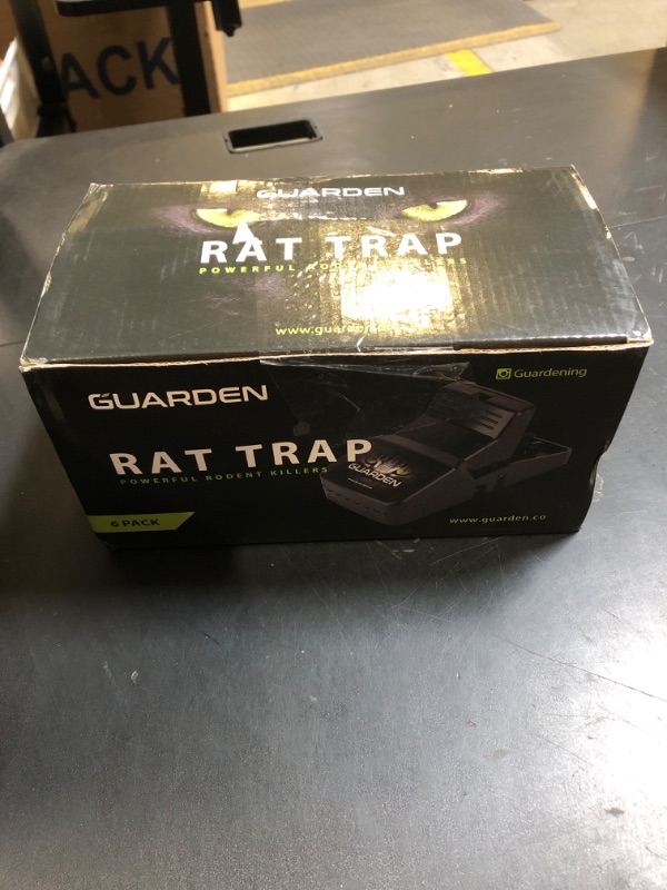 Photo 1 of Rat Trap Six Pack - Indoor and Outdoor Traps for Mice, Voles, Rats, Chipmunks - Easy to Set, Powerful Snap, Quick Kill - by Guarden