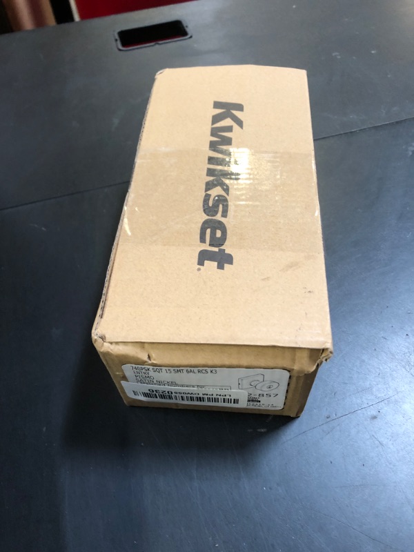 Photo 1 of Kwikset Pismo Entry Door Knob with Lock and Key, Secure Keyed Handle Exterior, Front Entrance and Bedroom, Satin Nickel, Pick Resistant SmartKey Rekey Security and Microban