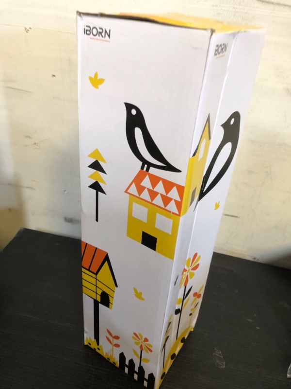 Photo 1 of iBorn Metal Bird Feeders Black Wild Bird Feeder for Outdoors Hanging All Metal Black Finishing 14 Inch 6 Port(Seed is not Included)