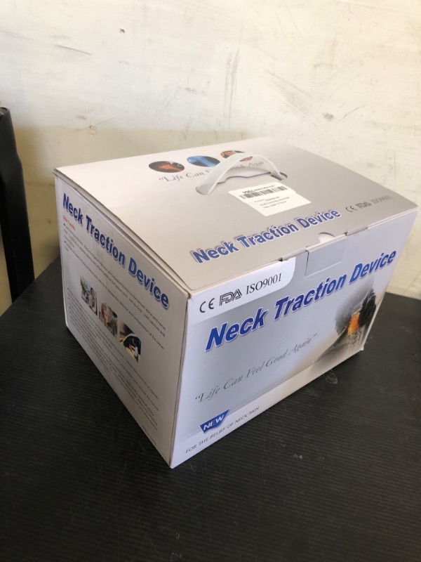 Photo 1 of RISURRY Cervical Neck Traction Device Fast Air Pump Neck Brace, Adjustable Inflatable Neck Stretcher with 3 Power Tractions Neck Pain Relief Neck Decompression Tension Relief