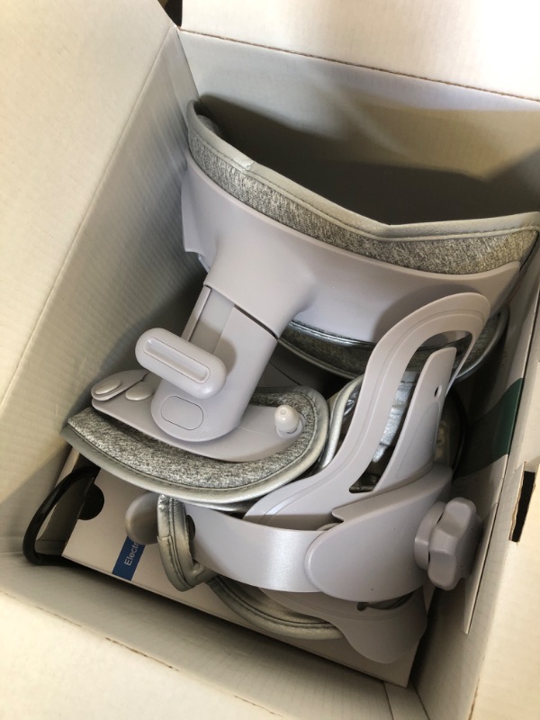 Photo 1 of RISURRY Cervical Neck Traction Device Fast Air Pump Neck Brace, Adjustable Inflatable Neck Stretcher with 3 Power Tractions Neck Pain Relief Neck Decompression Tension Relief