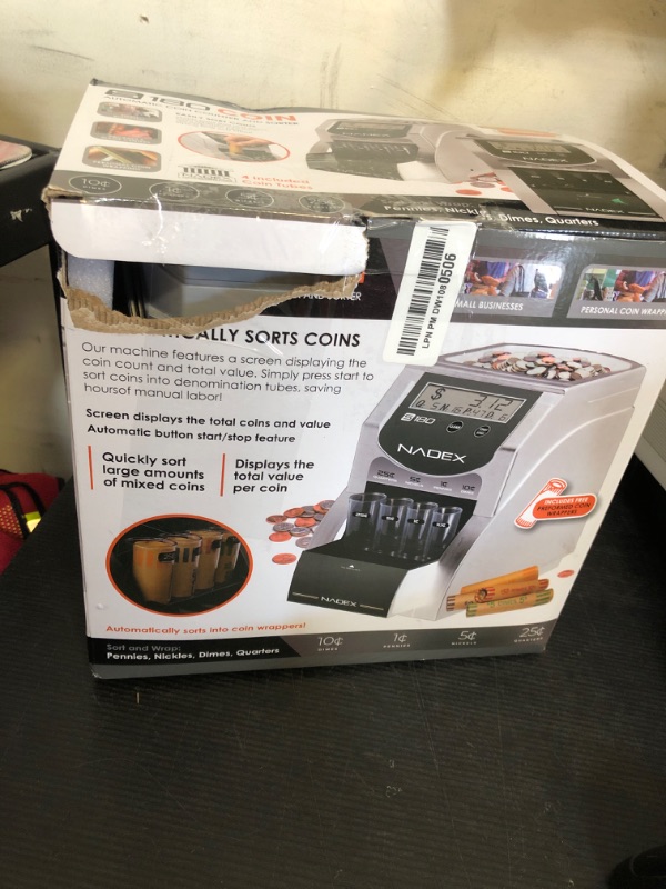 Photo 1 of Nadex S180 Digital Coin Counter, Sorter,and Wrapper - Automatically Sorts and Counts Coin Batches, Stops on Full Coin Rolls