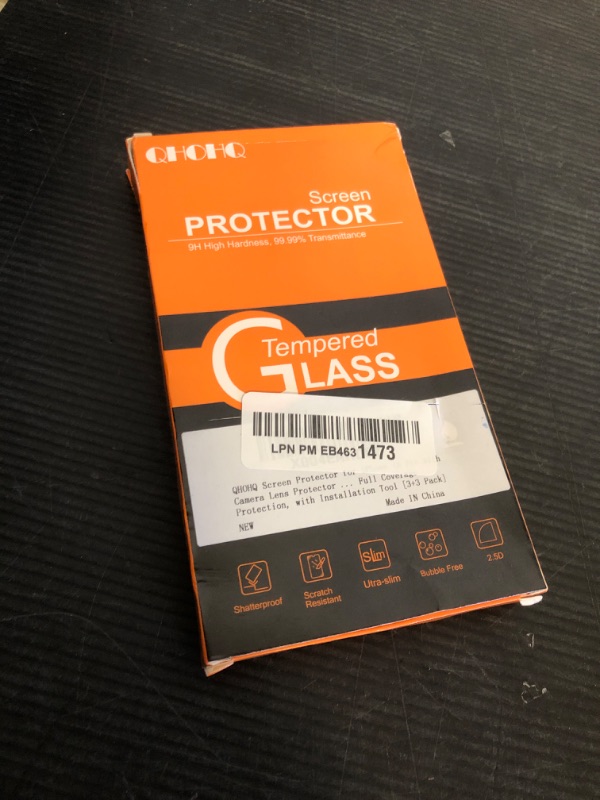 Photo 1 of QHOHQ for iPhone 16 Pro Screen Protector with Camera Lens Protector, [Military Grade Shatterproof], Top 9H+ Tempered Glass, Full Edge Coverage, Ultra Durable, with Easy Installation Tool [3+3 Pack]
