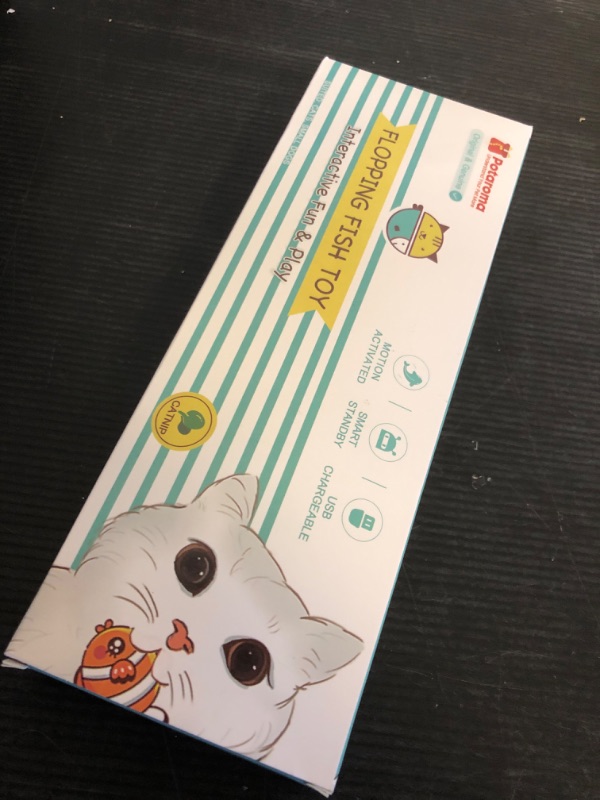 Photo 1 of Potaroma Cat Toys Flopping Fish with SilverVine and Catnip, Moving Kitten Kicker, Floppy Wiggle Carp for Small Dogs, Interactive Motion Kitty Exercise, 10.5 Inches