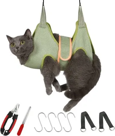 Photo 1 of Guzekier Pet Dog Grooming Hammock Harness for Cats & Dogs, Dog Sling for Grooming, Dog Hammock Restraint Bag with Nail Clippers/Trimmer, Nail File, Pet Comb,Ear/Eye Care