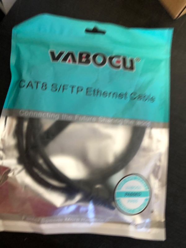Photo 1 of Vabogu Cat 8 Ethernet Cable, 3ft Heavy Duty High Speed Internet Network Cable, 26AWG, 2000Mhz 40Gbps with Gold Plated RJ45 Connectors, Shielded for Indoor & Outdoor Use