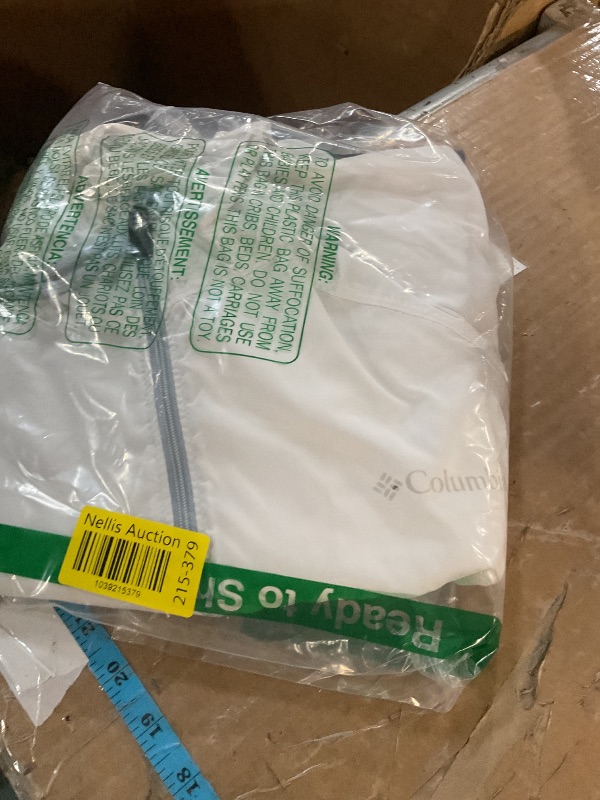 Photo 1 of (stained) Columbia Womens Flash Forward II Windbreaker, White/Black, X-Large