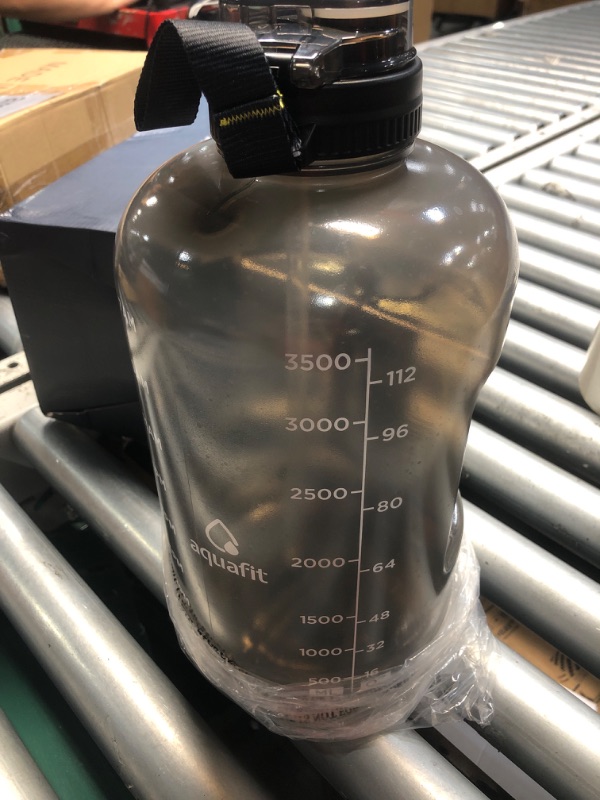 Photo 1 of (see all images) RYLTKISS 128 oz Gallon Water Bottle Insulated with Straw&3 Lids, Water Jug Large Stainless Steel Metal Vacuum Wide Mouth 