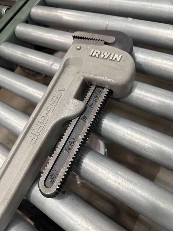 Photo 1 of IRWIN VISE-GRIP Tools Cast Aluminum Pipe Wrench, 5-Inch Jaw Capacity, 36-Inch (2074136), Gray
