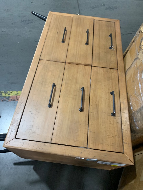 Photo 1 of ***(MINOR DAMAGE/ SEE NOTES BEFORE BIDDING)***Evolur Stilnovo Mid Century Dresser, in Sugar Cane