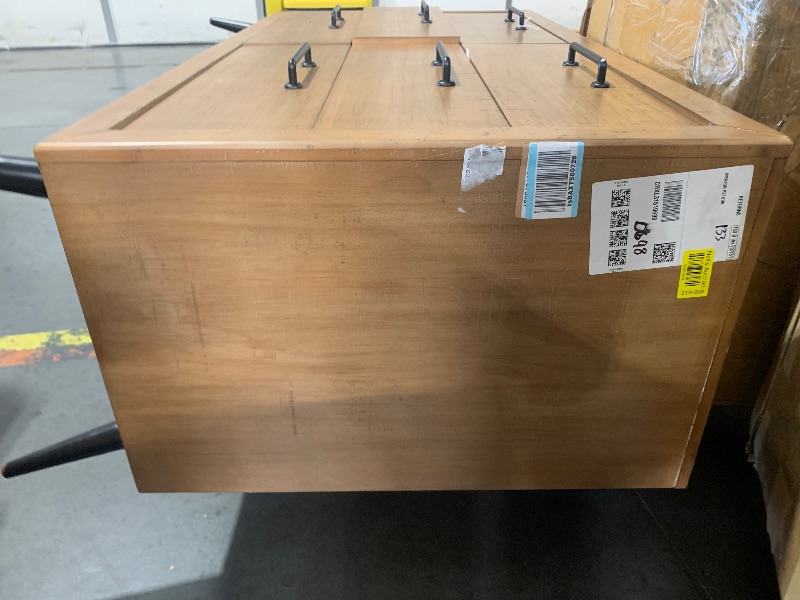 Photo 1 of ***(MINOR DAMAGE/ SEE NOTES BEFORE BIDDING)***Evolur Stilnovo Mid Century Dresser, in Sugar Cane