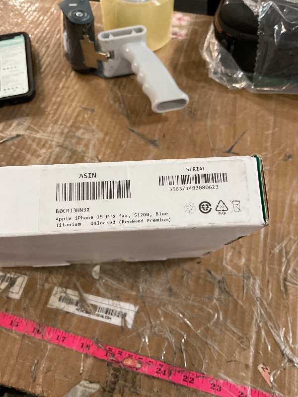 Photo 1 of ***PARTS ONLY CHARGING PORT BROKEN***Apple iPhone 15 Pro Max, 512GB, Blue Titanium - Unlocked (Renewed Premium)