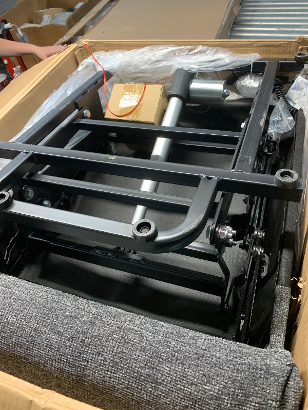 Photo 1 of ******STOCK PHOTO REFERENCE ONLY******ESHINE Adjustable Bed Frame with Wireless Remote, Head and Foot Incline, Adjustable Leg with Wheel, Bed Rail, Nursing Bed Base