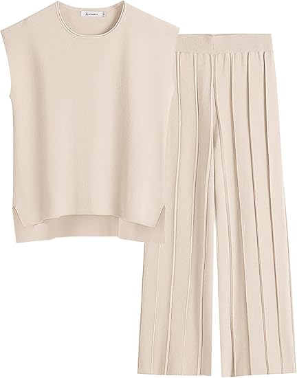 Photo 1 of (XL) (BAGGED) ANRABESS Two Piece Outfits Oversized Top Lounge Shorts Matching Sets 2025 Summer Fashion Sweatsuits Travel Airport Clothes White X-Large