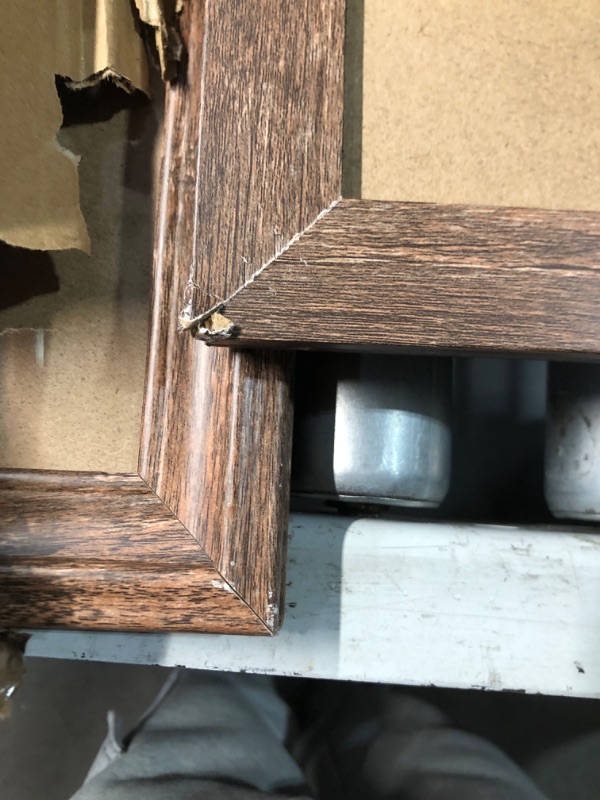 Photo 1 of (USED/FAIR) (MINOR DAMAGE ON CORNER) QEQRUG Rustic 18x24 Frame Vintage Brown Poster Frame 18x24