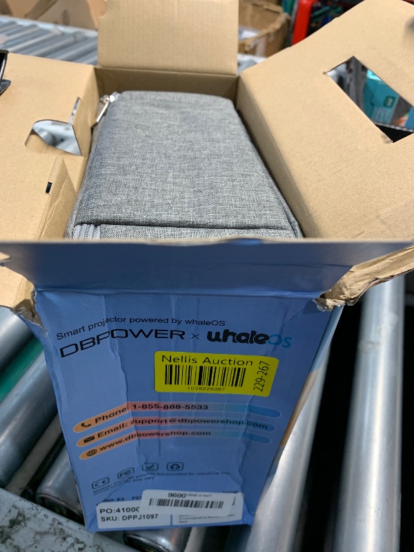 Photo 1 of [2025 Netflix-Licensed | 386+ Built-in Apps] DBPOWER E2 Smart Projector with WiFi and Bluetooth, Mini Projector 4K Support with Netflix, Youtube, Disney+, Hulu, Max, Crunchyroll w Portable Case