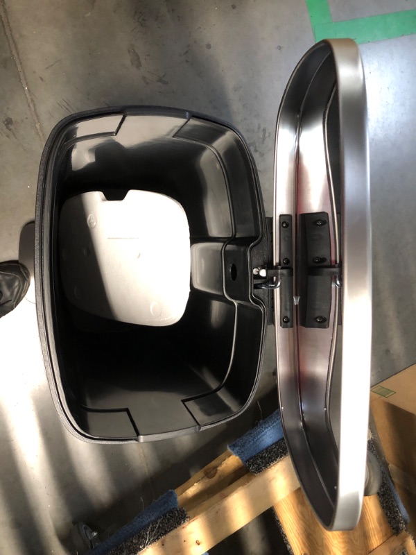Photo 1 of ***DAMAGED - DENTED - SEE PICTURES***
Amazon Basics Smudge Resistant Rectangular Trash Can With Soft-Close Foot Pedal, Brushed Stainless Steel, 50 Liter/13.2 Gallon, Satin Nickel Finish, 16.7"L x 14.7"W x 25.9"H