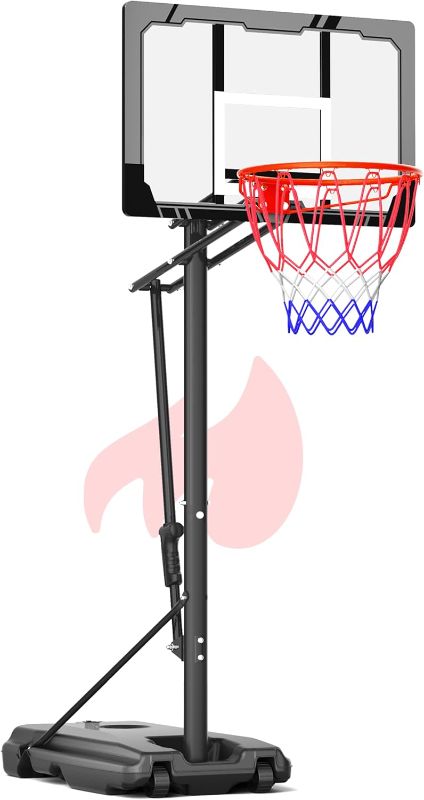 Photo 1 of  **** stock photo for reference o*** Kids Basketball Hoop Adjustable  Portable Outdoor Goal System with 33 Inch Shatterproof Backboard, Perfect for Kids, Teens, Youth in Driveway, Backyard, Indoor Use