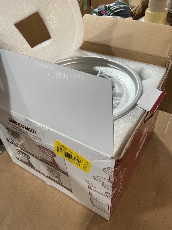 Photo 1 of **JUST THE BOWL**Ice Cream Maker Attachment for KitchenAid Stand Mixer, Ice Cream Bowl Compatible with 4.5Qt and Larger Stand Mixers, Ice Cream & Sorbet Gelato Maker Attachment, 2 Quart, White