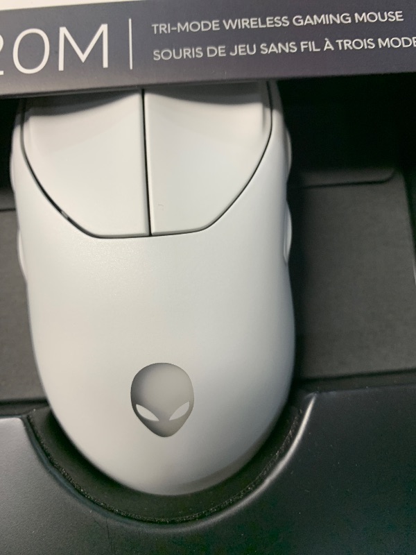 Photo 1 of Alienware AW610M Tri-Mode Wireless Gaming Mouse - 2.4GHz Wireless - Lunar Light