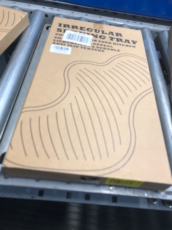 Photo 1 of Li&Zhao Plastic Serving Trays - 3 PCS Restaurant Lunch Tray Large Plastic Cafeteria Trays for Serving Food for Party, Picnic, Holidays(3 Colors)