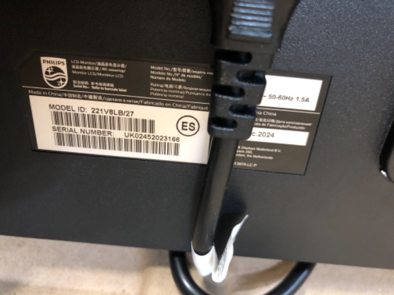 Photo 1 of ***HDMI PORT NOT FUNCTIONAL***Philips 22 inch Class Thin Full HD (1920 x 1080) Monitor, 100Hz Refresh Rate, VESA, HDMI x1, VGA x1, LowBlue Mode, Adaptive Sync, 4 Year Advance Replacement Warranty, 221V8LB