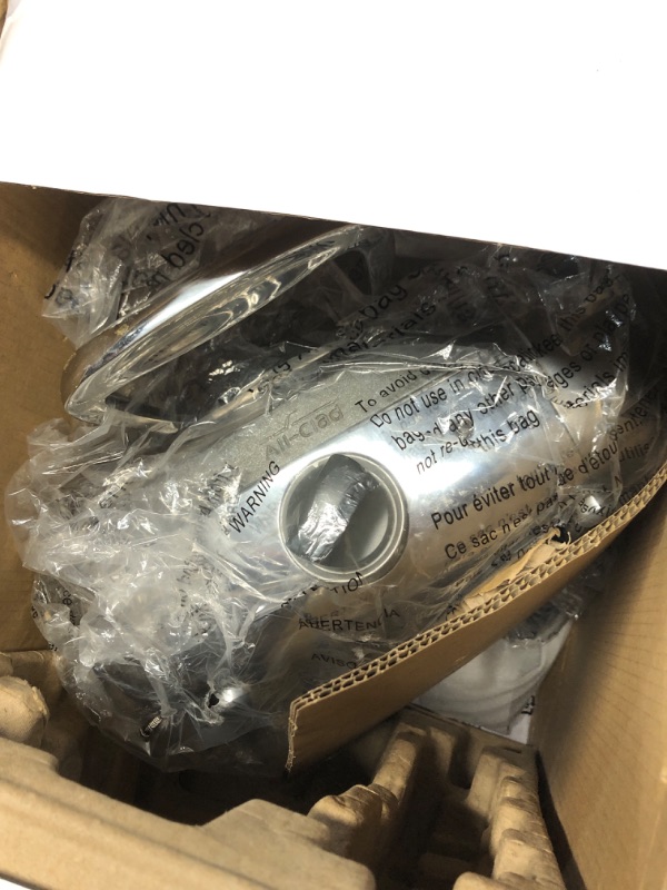 Photo 1 of ***(MINOR DAMAGE/ SEE NOTES)***All-Clad Stainless Steel Waffle Maker 4 Section, Thick Belgium Waffle Makers, Upright Storage 1600 Watts, Nonstick, 6 Browning Levels, Dishwasher Safe, Silver