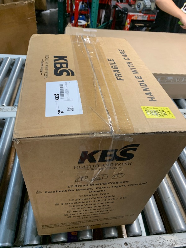 Photo 1 of (sold for parts)KBS Pro Stainless Steel Bread Machine, 2LB 17-in-1 Programmable XL Bread Maker with Fruit Nut Dispenser