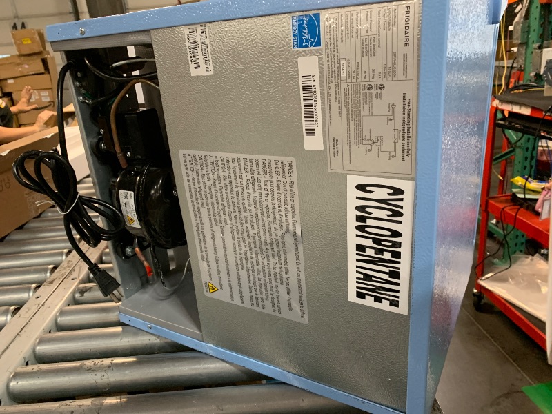 Photo 1 of Frigidaire EFR176 Retro Compact Fridge with Chiller Mini Refrigerator with Built-in Bottle Opener for Office, Bedroom, Dorm Room or Cabin, 1.6 cu ft 16" D x 18" W x 18.5" H, Blue