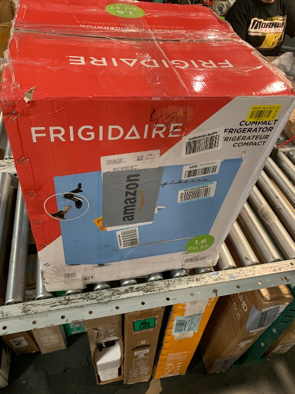 Photo 1 of Frigidaire EFR176 Retro Compact Fridge with Chiller Mini Refrigerator with Built-in Bottle Opener for Office, Bedroom, Dorm Room or Cabin, 1.6 cu ft 16" D x 18" W x 18.5" H, Blue