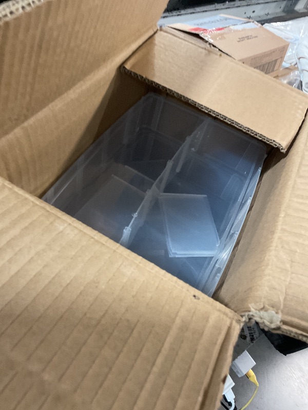 Photo 1 of ***(MISSING LID)***Sooyee 6 Layers Stackable Storage Container Clear 60 Adjustable Compartments,Compatible with Small Toys Arts and Crafts Piping Tips Hardware Storage Organizer