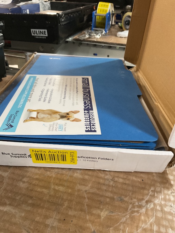 Photo 1 of Blue Summit Classification Folders, Legal Size, 2 Dividers, Dark Blue – 10 Pack