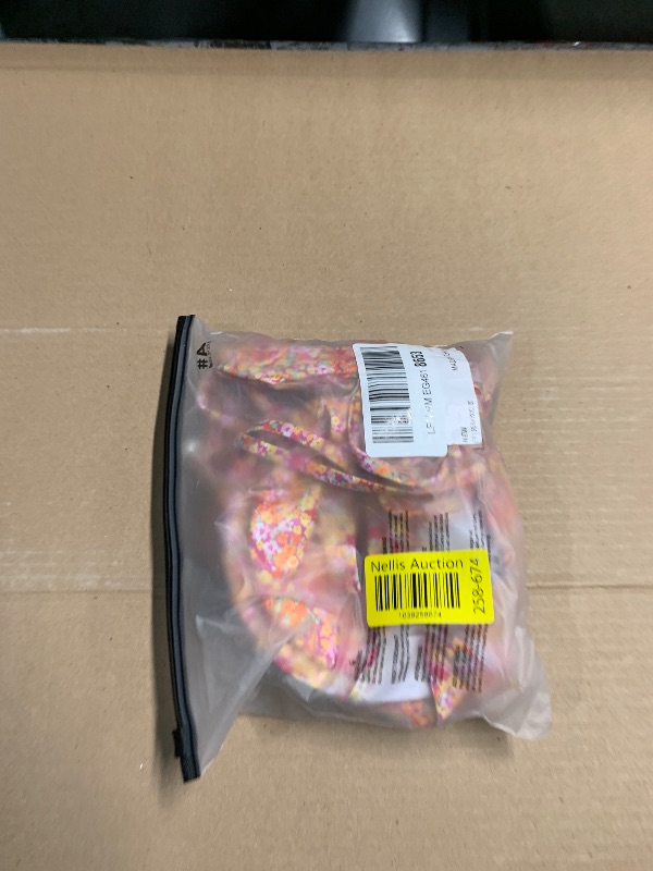 Photo 1 of (LARGE) (USED/FAIR) (BAGGED) SOLY HUX Women's 2 Piece Bikini Sets Boho Floral Print Underwire Swimsuit Tie Front Cut Out Bathing Suit Multicoloured Floral Large