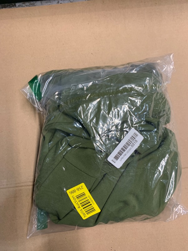 Photo 1 of (MEDIUM) (BAGGED) Formal Dresses for Women,Gowns Evening Party Cocktail Dress,Long Split Elegant V Neck Wrap Ruffle Wedding Guest A-line Dresses Olive Green-M