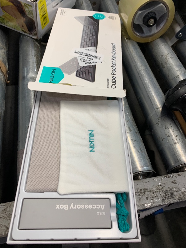 Photo 1 of Nillkin Foldable Keyboard with Touchpad, Bluetooth Keyboard with Number Pad, Full Size Keys, Large Trackpad Small Travel Portable Keyboards for iPad Laptop PC Tablets -Khaki