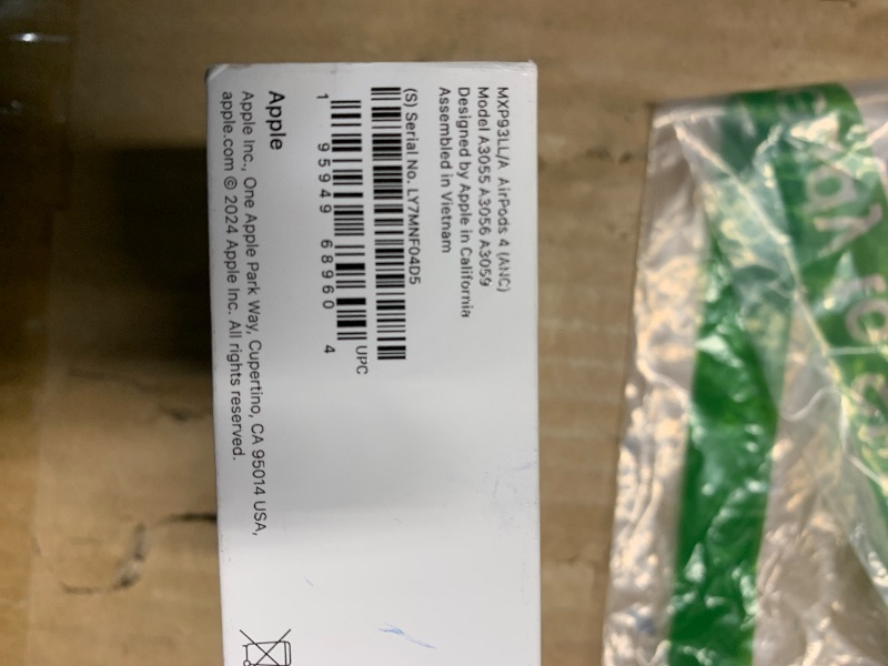 Photo 1 of ***(PARTS ONLY/ MISSING ONE EAR BUD/ NON FUNCTIONAL)***Apple AirPods 4 Wireless Earbuds, Bluetooth Headphones, with Active Noise Cancellation, Adaptive Audio, Transparency Mode, Personalized Spatial Audio, USB-C Charging Case, Wireless Charging, H2 Chip