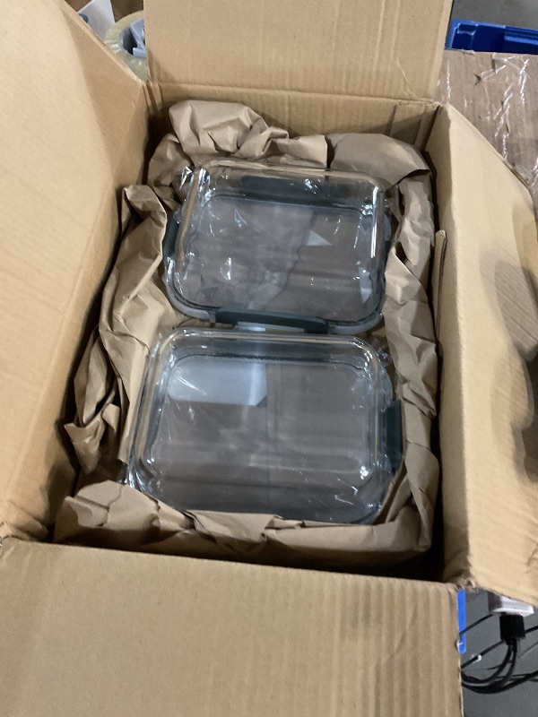 Photo 1 of ***(MISSING LARGE CONTAINERS)***M MCIRCO [80 oz & 36 oz Extra Large Glass Food Storage/Baking Containers Set with Lids, 2 Pack 80 oz(10 cup)&2 Pack 36 oz (4.5 cup) Airtight Glass Container,Microwave,Oven,Freezer and Dishwasher Only the two smaller bowls