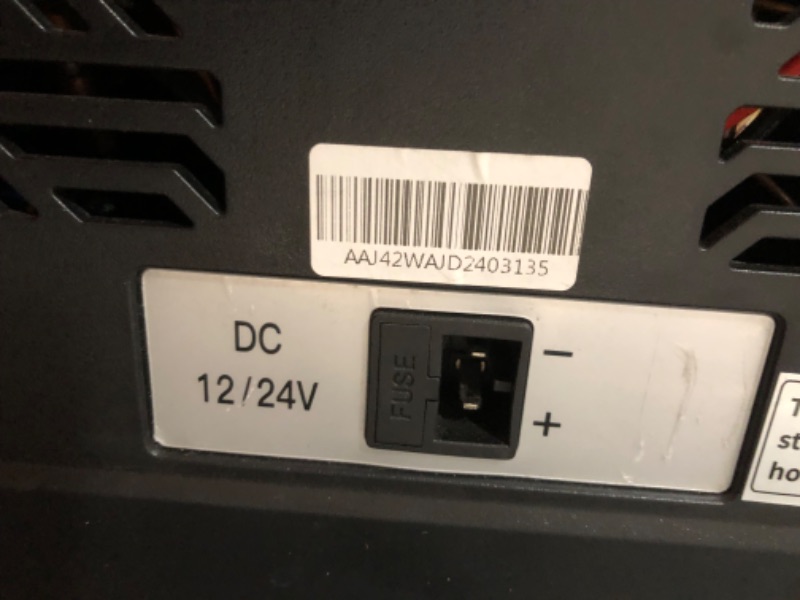 Photo 1 of ***MAJOR DAMAGE - LID BROKEN OFF - MISSING RETRACTABLE HANDLE - SEE PICTURES***
AAOBOSI 12 Volt Car Refrigerator, 45Qt (42L) Portable Car Fridge Freezer Electric Cooler Dual Zone Extension Handle, 12/24V DC and 110-240V AC, Mini Fridge for Camping, Travel